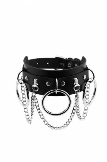 Halka ve Gizli Arzu Zincir Detaylı Gizli Arzu Seksi Choker - APFT407