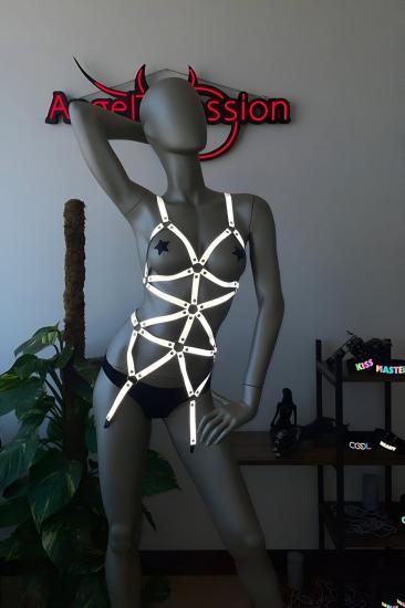 Gizli Arzu Reels Videoları Gizli Arzu İçin Ürünler Gizli Arzu Reflektörlü Body Harness - APFT470