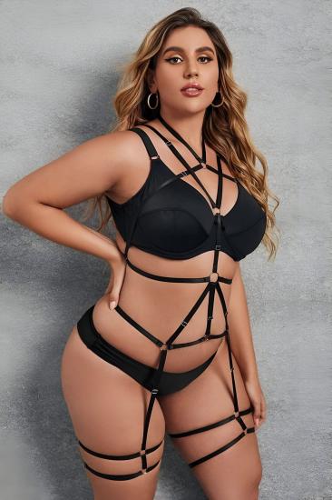 Gizli Arzu Vücudu Saran Lastik Body Harness - APFT806