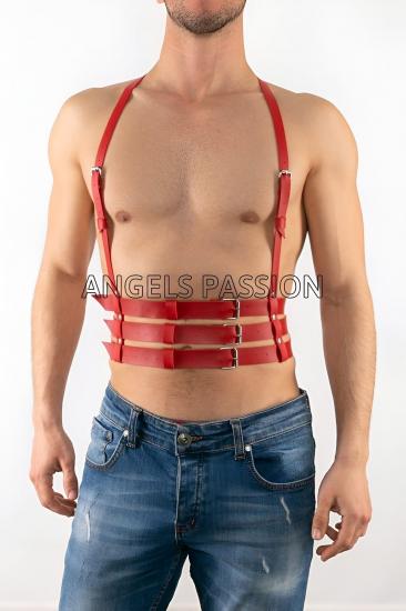 Göğüs Üzeri Gizli Arzu Erkek Harness, Gizli Arzu Deri Gizli Arzu Erkek Harness, Gay Harness Modelleri - APFTM1