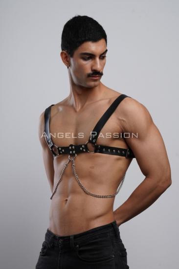 Gizli Arzu Erkek Gömlek Kemeri, Gizli Arzu Gizli Arzu Zincirli Göğüs Harness, Partywear, Gizli Arzu Clubwear - APFTM109