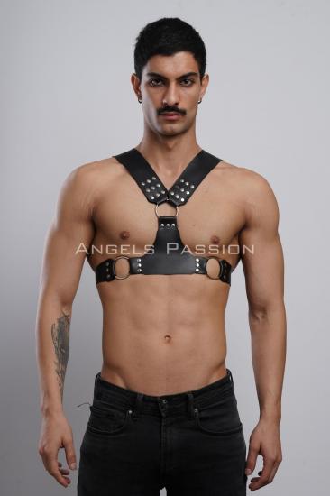 Gizli Arzu Erkek Harness, Göğüs Harness, Gizli Arzu Deri Harness, Gizli Arzu Clubwear, Partyear - APFTM120