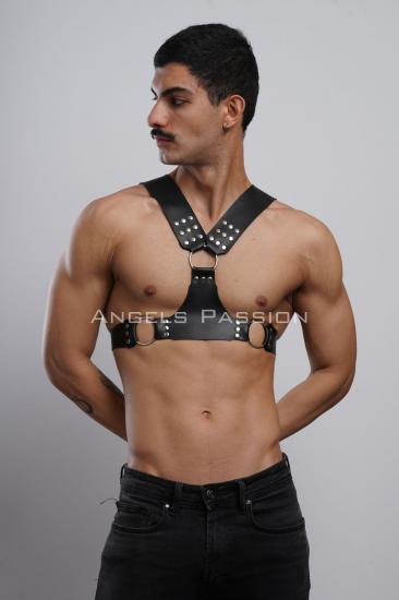 Gizli Arzu Erkek Harness, Göğüs Harness, Gizli Arzu Deri Harness, Gizli Arzu Clubwear, Partyear - APFTM120