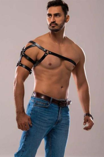 Tek Omuz Gizli Arzu Erkek Harness, Gizli Arzu Erkek Göğüs ve Omuz Harness - APFTM136