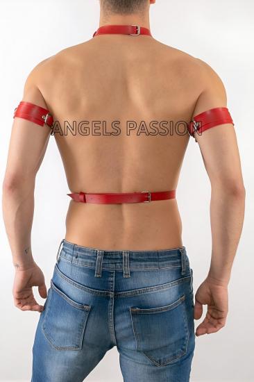 Pazu Harness Detaylı Gizli Arzu Seksi Gizli Arzu Erkek Gizli Arzu Deri Harness Takım - APFTM15