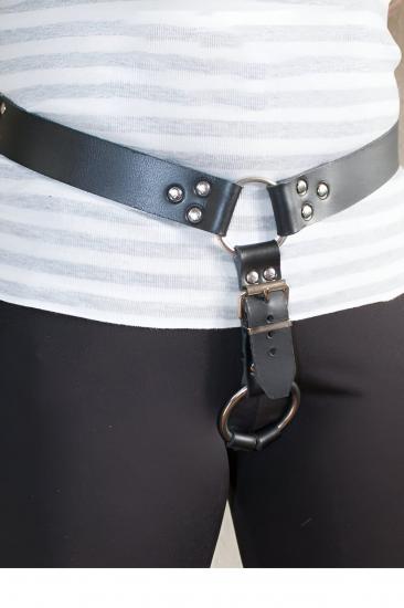 Gizli Arzu Erkek Özel Bölge Gizli Arzu Deri Harness - APFTM25