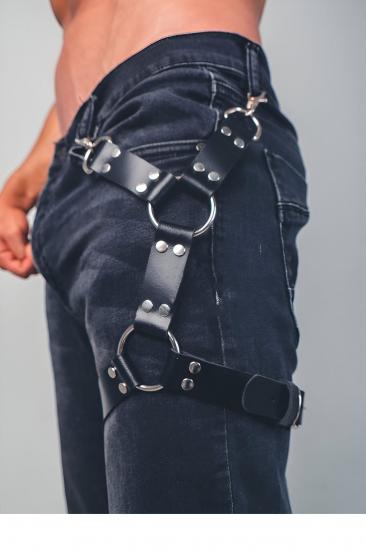 Bacağı Saran Gizli Arzu Seksi Gizli Arzu Deri Harness - APFTM51