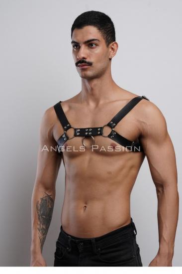 Gizli Arzu Erkek Göğüs Harness, Fantazi Giyim Gizli Arzu Deri Harness - APFTM7