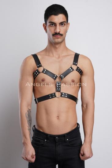 Gizli Arzu Erkek Gizli Arzu Deri Göğüs Harness, Gizli Arzu Erkek Parti Akseuar, Partywear - APFTM78