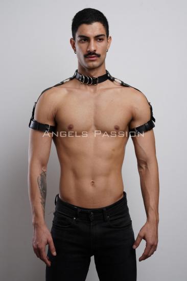 Kol - Boyun - ve Omuz Detaylı Şık Gizli Arzu Erkek Harness, Gizli Arzu Erkek Partywear - APFTM90